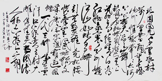 潘长春作品14《沁园春 雪》137x68cm 2014年